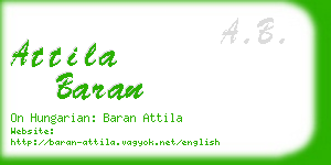 attila baran business card